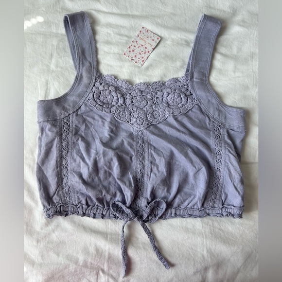 NWT Free people Sweet Something Tank, Frosted Lilac, Size S, BoHo Chic - Picture 2 of 7